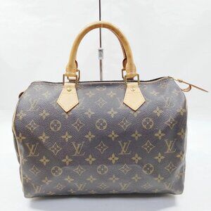 Authentic Louis Vuitton  Speedy 30 Brown Monogram Hand Bag mn760-012326